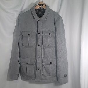 OBEY Tweed style Jacket Shacket Pockets Buttons Collar Lined